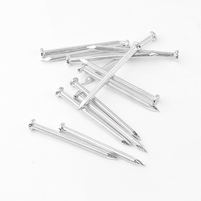 Concrete and Woodworking Nails: Round Steel and Iron Nails for Walls and Picture Frames.