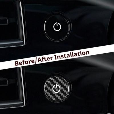 Suitable for Porsche Taycan2025 Real Carbon Fiber Ignition Switch One-button Start Patch