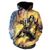 Autumn/Winter 3D-printed Hooded Sweatshirt—a Unisex, Street-style Piece Featuring A Loose, Fleece-lined, and Thickened Pullover Design; Menswear.
