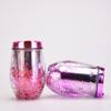10Oz Egg Cup Double-Layer Acrylic Gold Onion Sequins Creative Water Cup Electroplating Gradual Change Color Water Cup