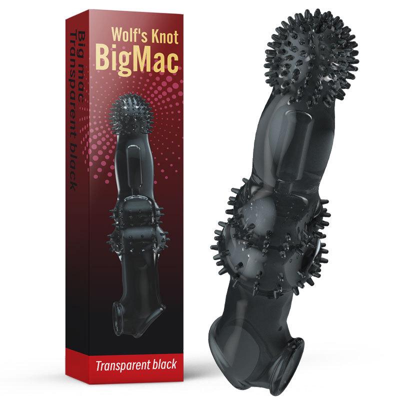Vibrating Wolf Tooth Crystal Sleeve with Barbs - Men's Intimate Enhancer