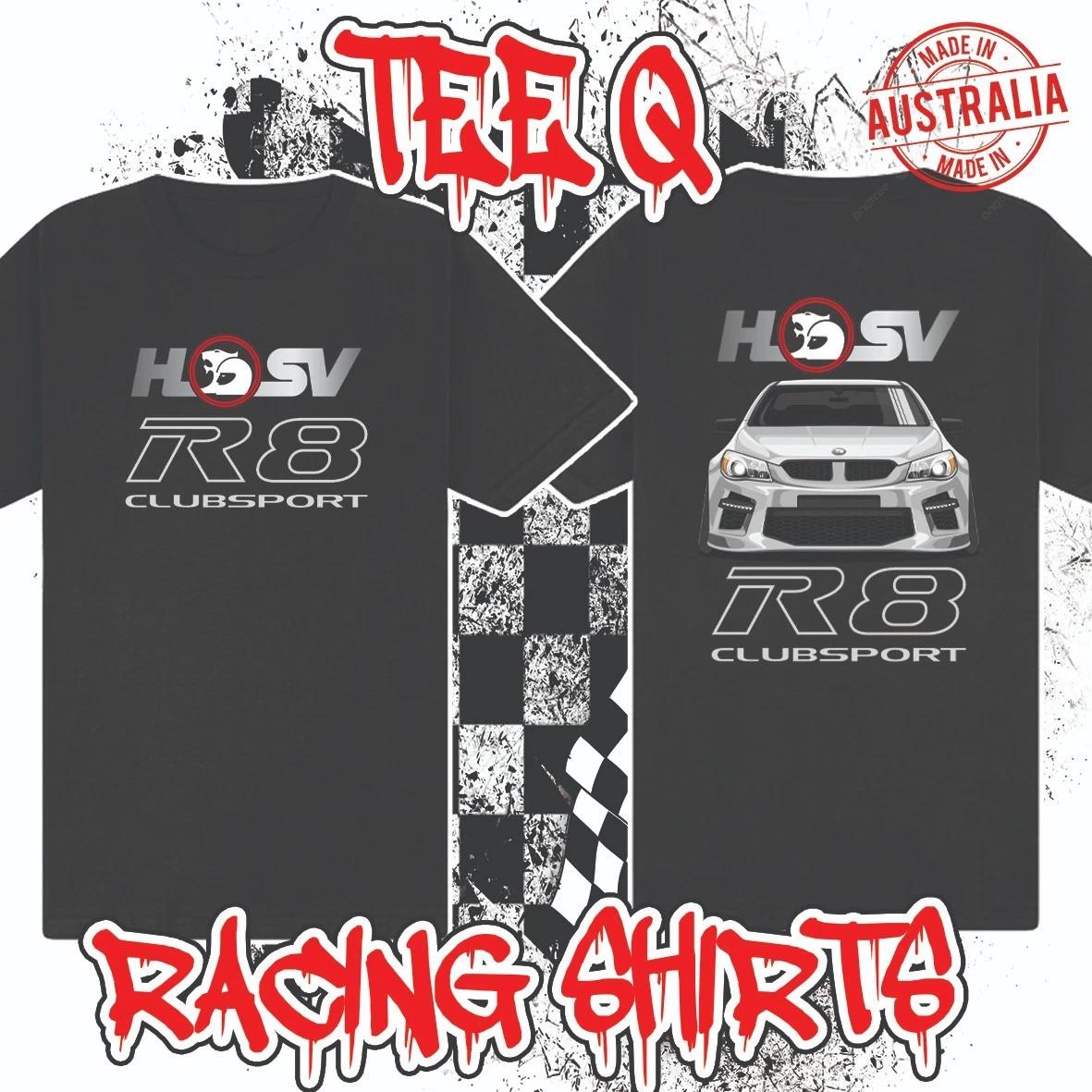 Men s and Women s T-shirts Holden HSV R8 Clubsport Aussie Muscle Car ~ Premium Black Gildan Cotton Tee XXL