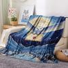 1Pc Cartoon Print Flannel Blanket, High Quality Comfortable for All Seasons, Home Decor, Warmth and Comfort, Perfect for Christmas Birthday Gift