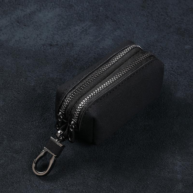 Large Capacity Key Bag Double Soft Multi-function Card Bag for Men and Women Coin Purse Key Bag Household First Layer Cowhide