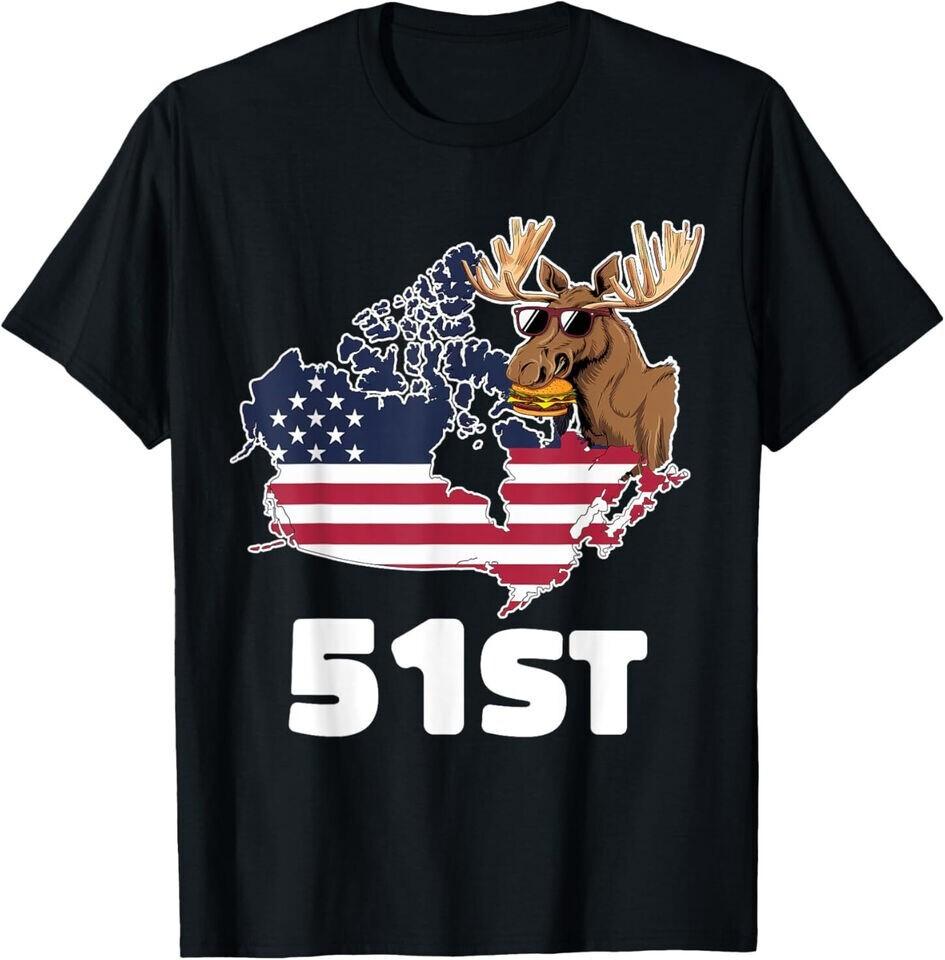 

Canada 51st US state Funny United States Buying Canada Unisex Black T-Shirt XL