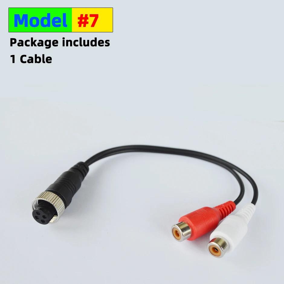 Cable Plug Adapter 4Pin Aviation Head Male/Female to RCA AV/Female DC Multiple Converter For Car Rear Backup Camera Monitor