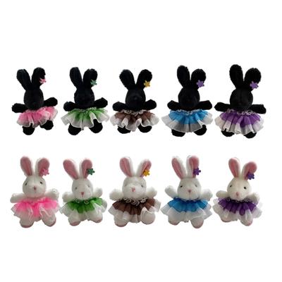 Rabbits Toy Keychain Pendant Cartoon Animal Keyrings Ornament Stylish Bag Charm Handmade Plush Decoration for Baackpack