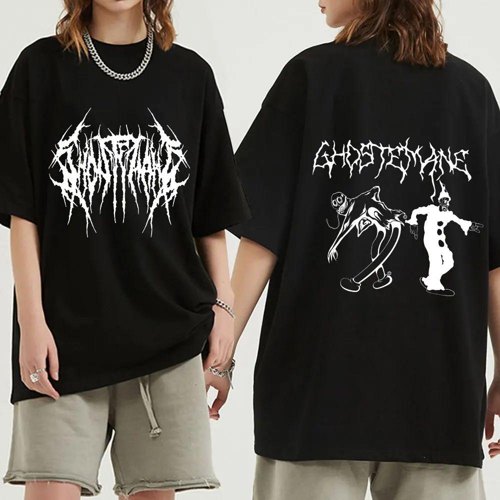 Hip Hop Metal Rock Gothic T Shirt Cotton Print T Shirt Fashion Streetwear Casual Loose T Shirt Men's and Women's Top