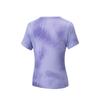 Anta Comfortable Simple Versatile Round Neck Sports Breathable Short Sleeve T-Shirt Women Tops Twilight-Purple Printed 162525108-2