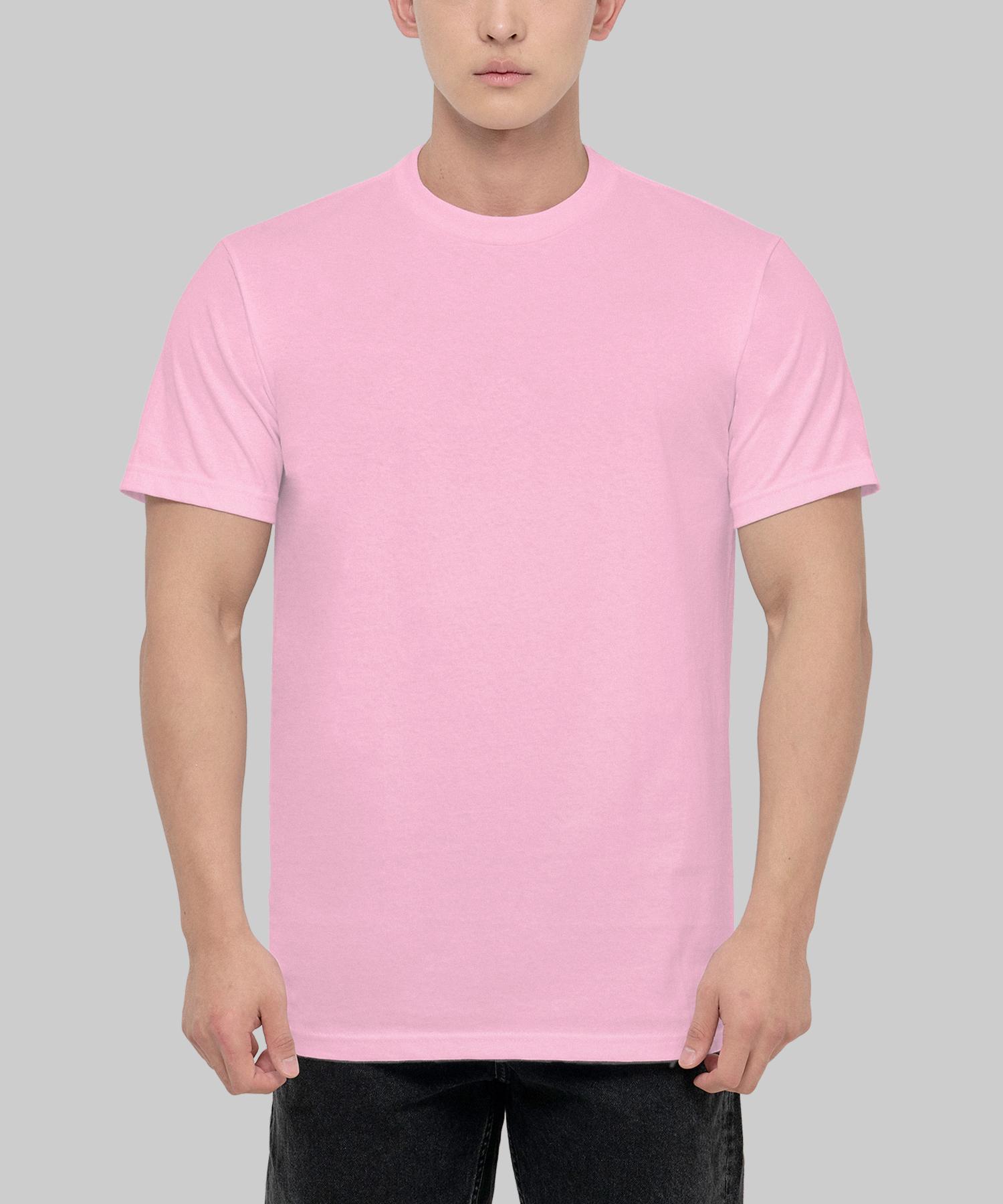 Shakawear 6.0Oz Active Plain Basic Short Sleeve T-Shirt_Pink S