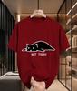 2026 New Cotton Tshirt Not Today Lazy Cat Funny Print Casual Fashion Short Sleeve Tee