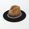 European and American Pearl Color Matching Western Cowboy Top Hat Men and Women Travel Leisure Party Jazz Hat