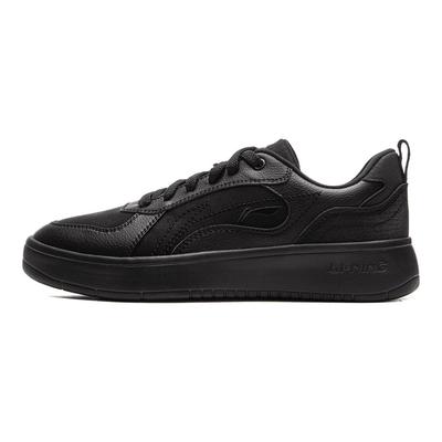 Li Ning Wheat Age Synthetic Leather Low Top Skateboard Shoes Men's Black AGCV311-6