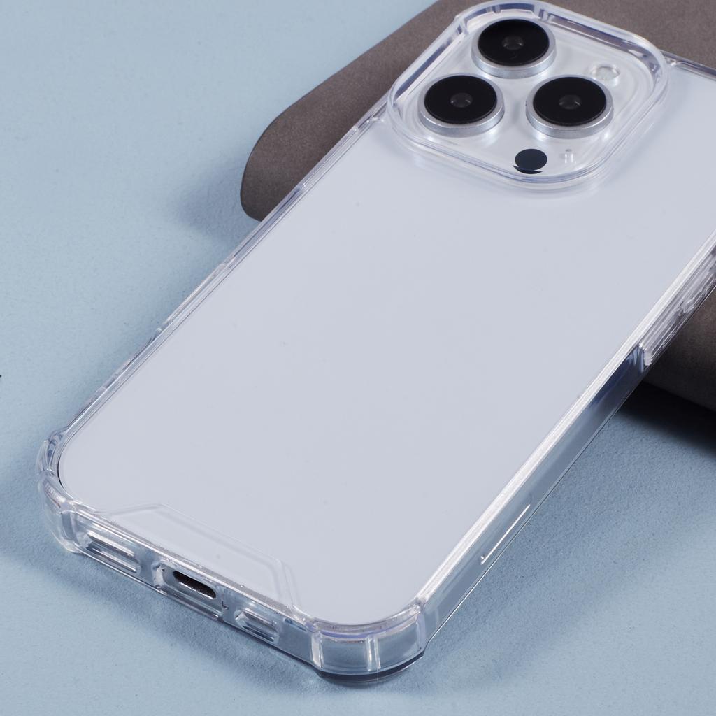 For iPhone 16 Pro Max Case Drop Protection Acrylic+TPU Clear Phone Cover