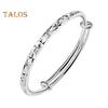 Women Bangle Copper Silver Color Curved Adjustable Smooth Polished Luster Wrist Jewelry Anniversary Birthday Gift Lightweight Bangle