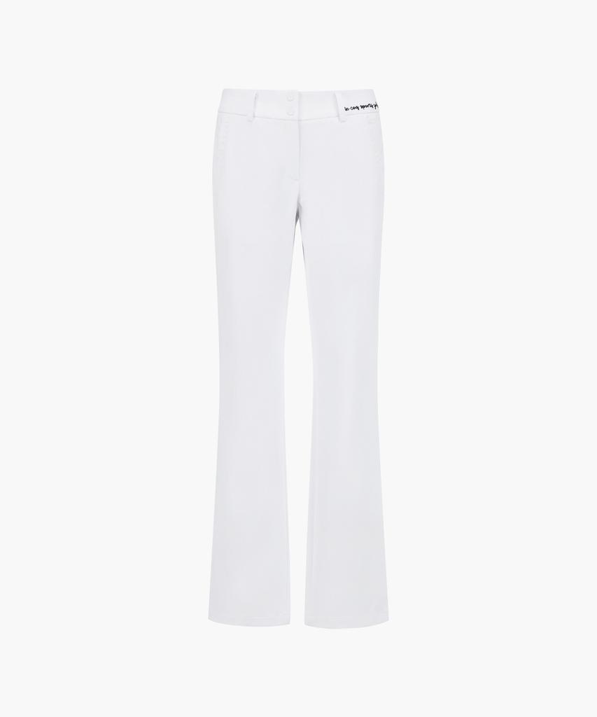 LECOQ GOLF Women'S Solid Waistband Slim Straight Pants (Gq222Lpt51)