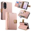 Flip-Reißverschluss Kartensteckplatz Geldbörse Ledergefühl Leder Handyhülle für Samsung Galaxy Z Fold8 Fold 8 Breite Stoßfeste Buchständer-Abdeckung