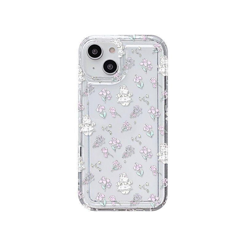 Niche Flower Rabbit for iPhone17promax Mobile Phone Case Apple 14 Large Hole 16/13 New 15