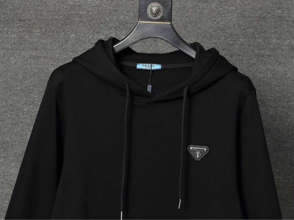 Men's P Brand Autumn/Winter Triangle Logo Hoodie with Long Sleeves