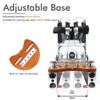 Aluminum 65mm Punch Guide with Measurement Scale for Cabinet Panel Installation, Dual-Function Slot Bracket Fastening Tool