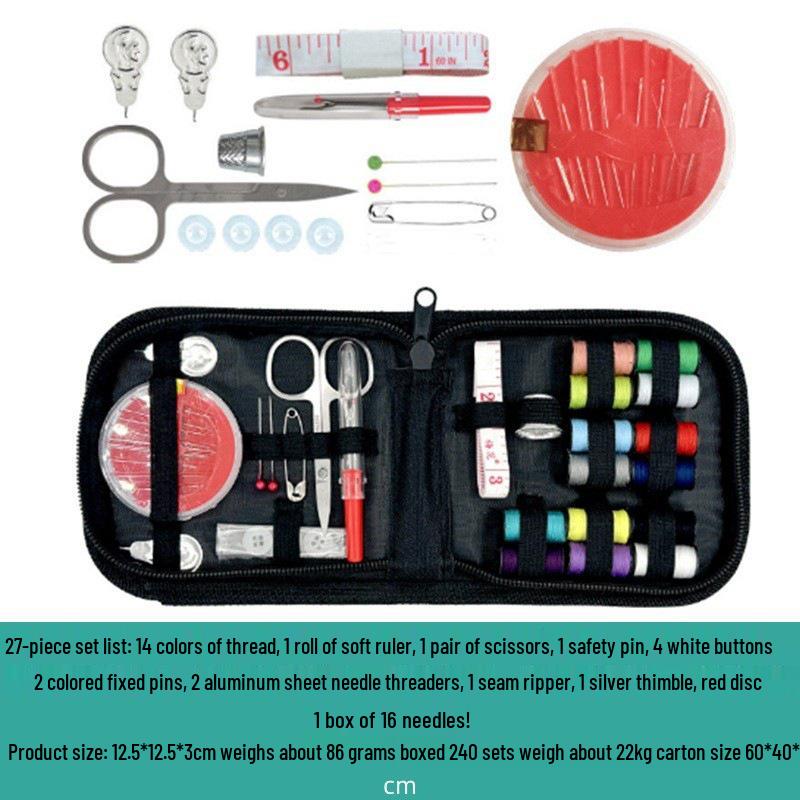 

Портативный набор для шитья из 27 предметов с коробкой для иголок и ниток