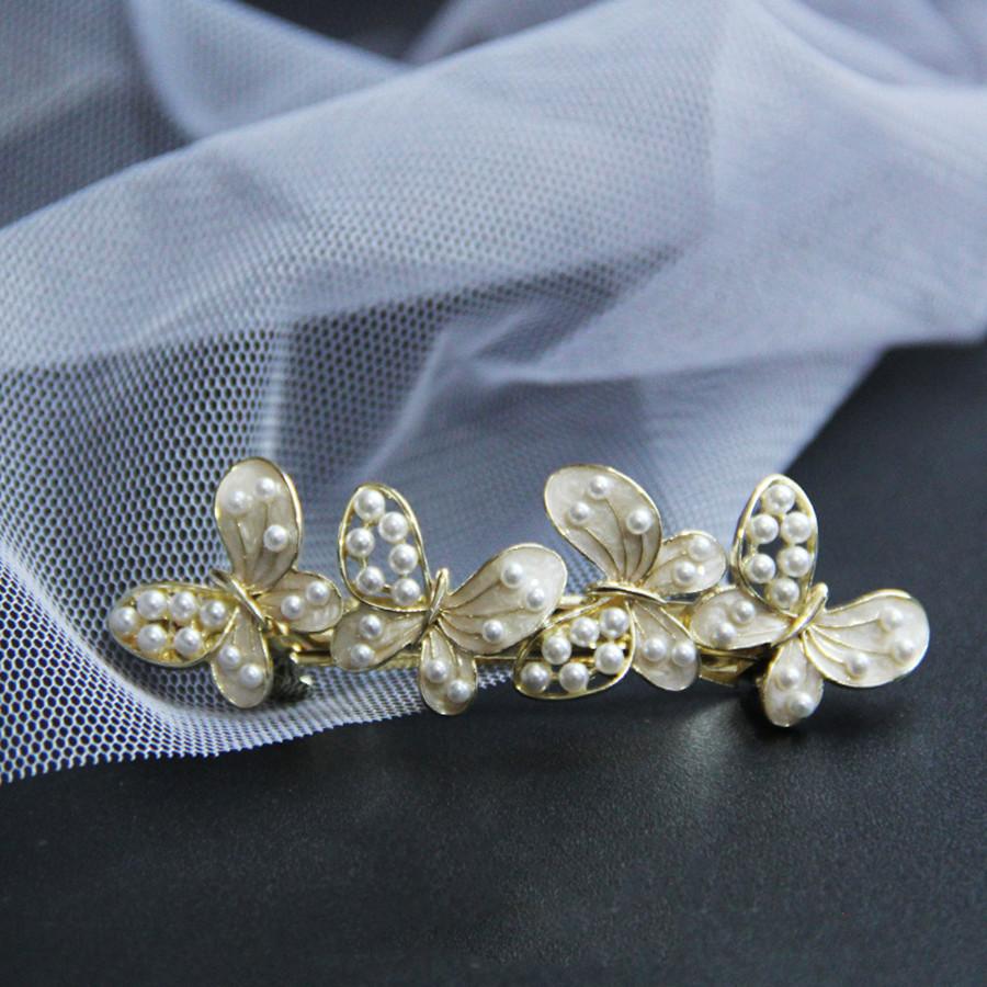 Koreanische Seniorenmode Tropföl Kristall Perle Haarspangen Elegant Damen Haarspangen Haarnadeln Haarklammern Kopfbedeckung Haaraccessoires