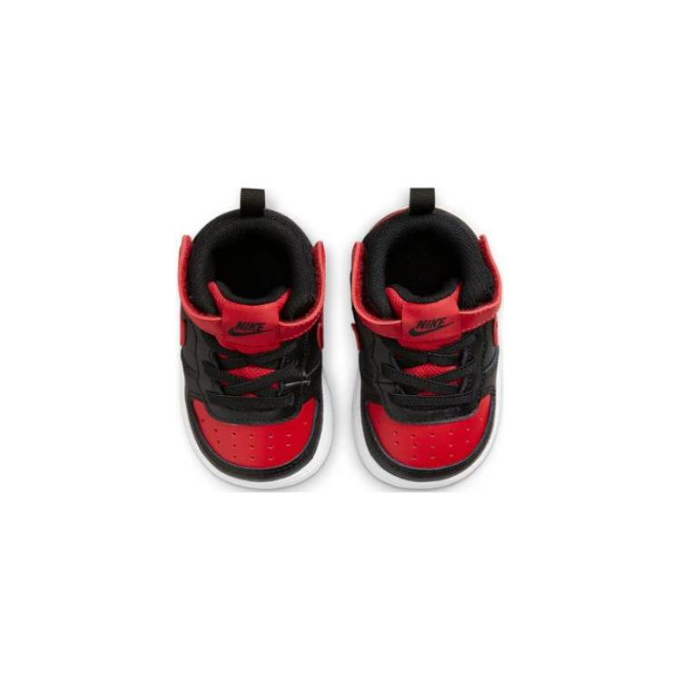 Nike Court Borough Mid 2 Slip Resistant Cushioning Abrasion Resistant Mid Top Skateboard Shoes Black Red CD7784-003
