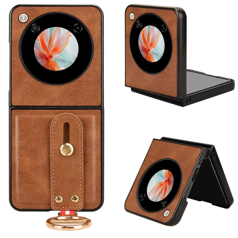 Wristband Leather Stand Case for ZTE Nubia Flip G Cover Ring Opener Coque Fundas Capa