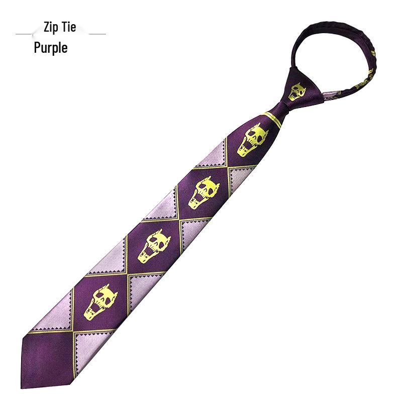 

JoJo s Bizarre Adventure Yoshikage Kira Skull Tie - Japanese Version, Hand-Knitted for Christmas & Halloween