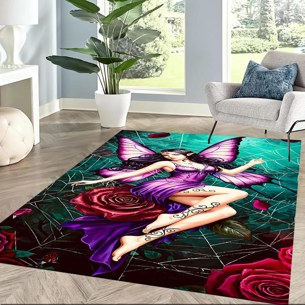 Gothic Style Area Rug Perfect for Kitchen Balcony Dormitory Game Room Antislip Carpet Anime Office Decor Perfect Gift for Women/Men