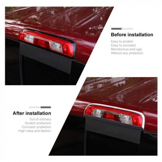 Chrome Rear 3rd High Brake Light Stop Lamp Trim Cover For Chevy Silverado 14-18