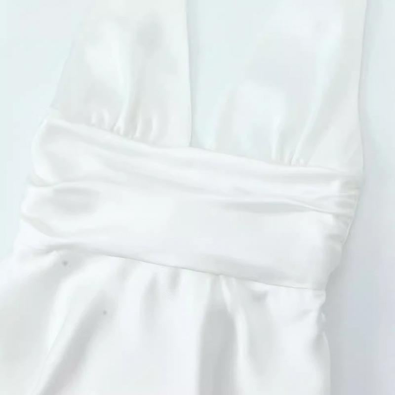 Spring Women's European & American Style Silk Satin Slip Dress