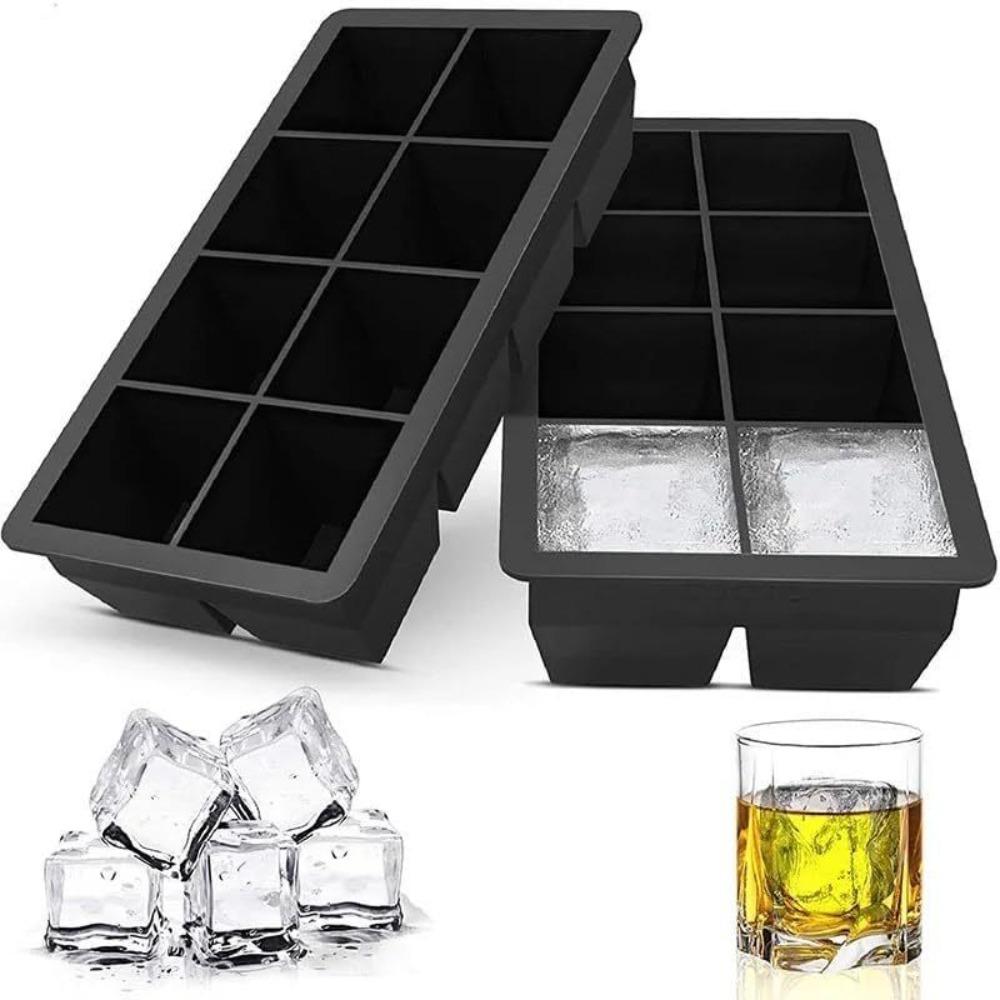 4/6/8 Grid Large Ice Cube Mold Silica Gel Ice Storage Box Fashion Ice Grid