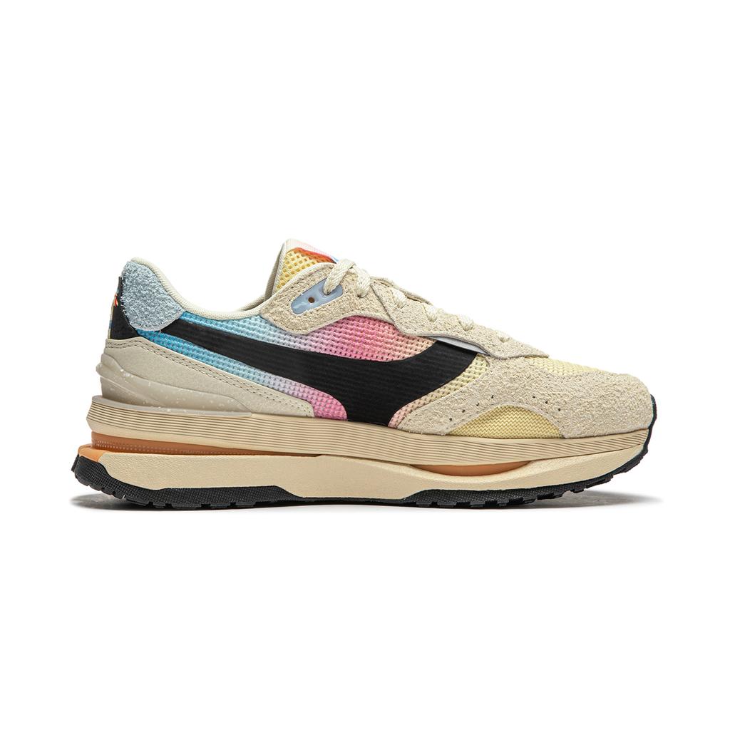 Li Ning Zhongning M1000 Casual Shoes Women's Low Top Milk Cake Yellow/Black/Light Banana Yellow AGCU078-14