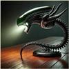 Unique Alien Creature Shaped Lamp Holder Bedroom Home Decoration Lamp Resin Desk Lamp Ornament Halloween Decorations Collectible