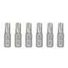 6 Piece Steel Tamper Resistant Bit Set 1/4" Hexagonal Shank Magnetic Screwdriver Bit For Various Applications