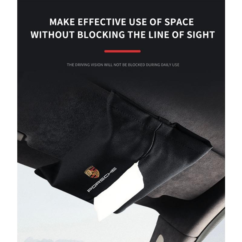 1 ks Držák na krabičku s kapesníky do auta Sluneční clona Zadní strana sedadla Příslušenství do auta Pro Porsche Boxster Cayenne Panamera Macan Cayman 911 918 996 917 991