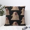 White Cat Screaming Meme Pillow Case Cushion Covers  Zipper Decorative Pillowcase for Sofa