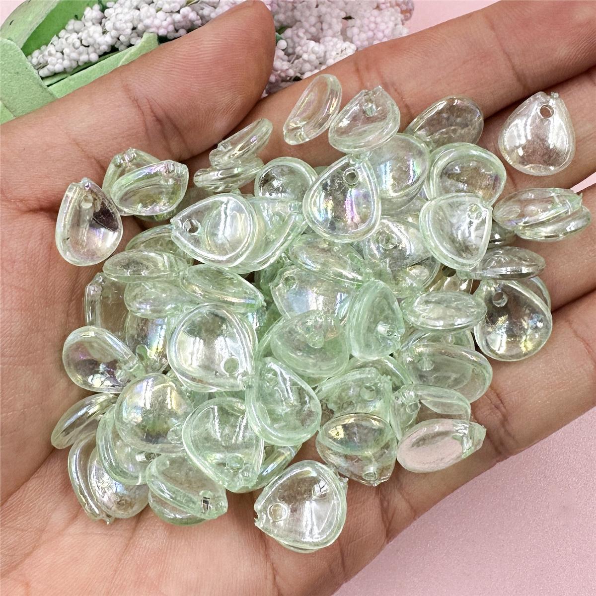 

Высококачественные креативные аксессуары 100 шт. акриловые бусины-лепестки для букета своими руками, модное ожерелье, браслет, материал для бисера 10,8*12,4 мм