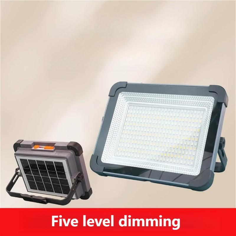 Portable Solar Work Lantern with Hook Outdoor Solar Light Camping Lamp Outdoor LED Rechargeable Emergency Light for Night Market