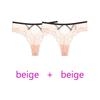 TERMEZY Lot de 2 culottes Sexy en dentelle pour femmes, sous-vêtements taille basse, ajouré, string Transparent, sans couture, string, Lingerie