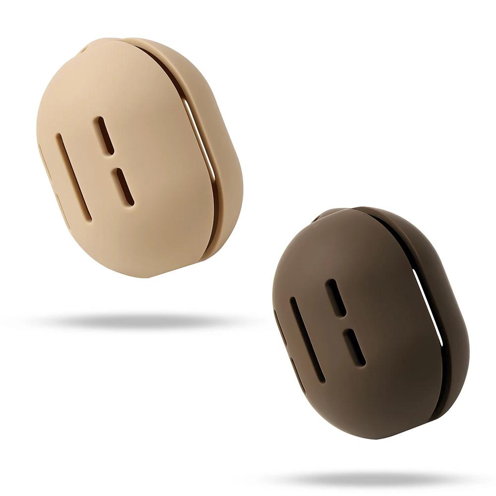 

2pcs Cosmetic sponge holder, beauty mixer holder, travel cosmetic sponge storage box, silicone shatterproof cosmetic sponge box.