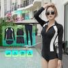 YFMAYI Fitness Swimsuit Set with Rash Long and UV Amphibious Women's 5-Piece Guard, Shorts, Tankini, Sleeves, Leggings, Protection,