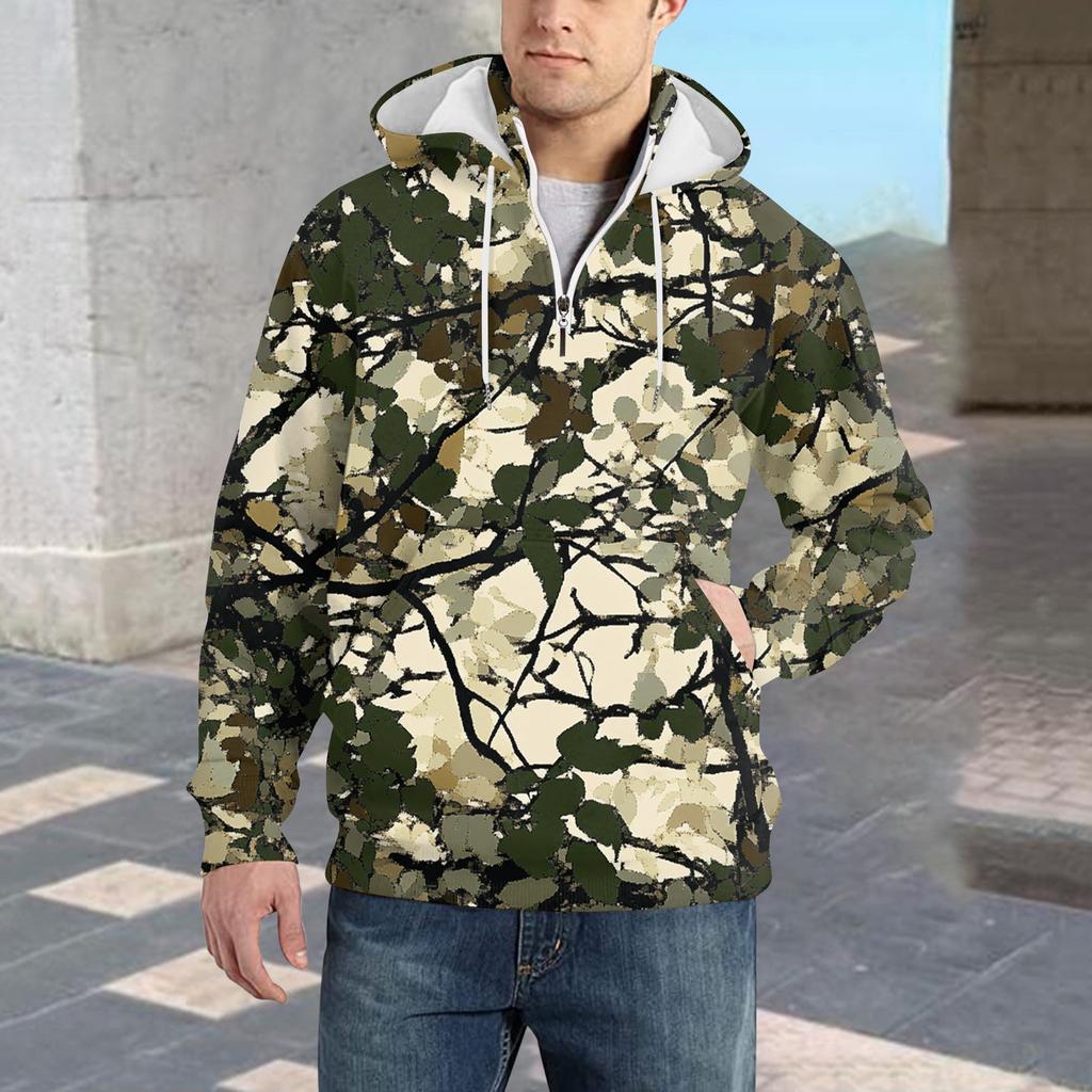 Spring And  Men's Standing Collar Sweatshirt Is Outdoor Casual Sweaters Tops