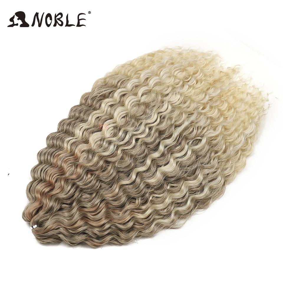 Edles Häkelhaar Locken Haar Wasserwelle 24 Zoll 300g Ombre Blond Twist Häkelhaar Zopf Haar Deep Wave Flecht Haarverlängerung