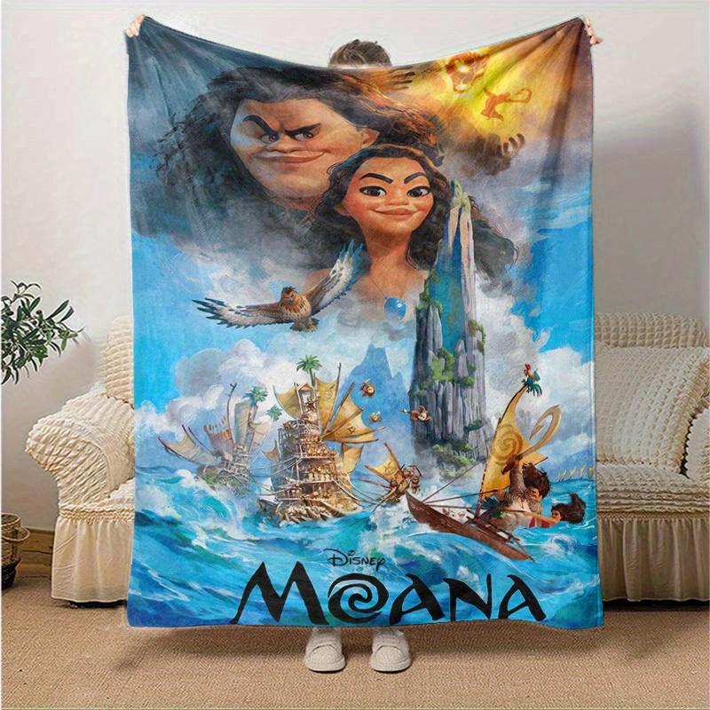 1pc, Moana Movie Poster Print Home Decor, Throw Blanket for Couch, Bed, Travel, Camping