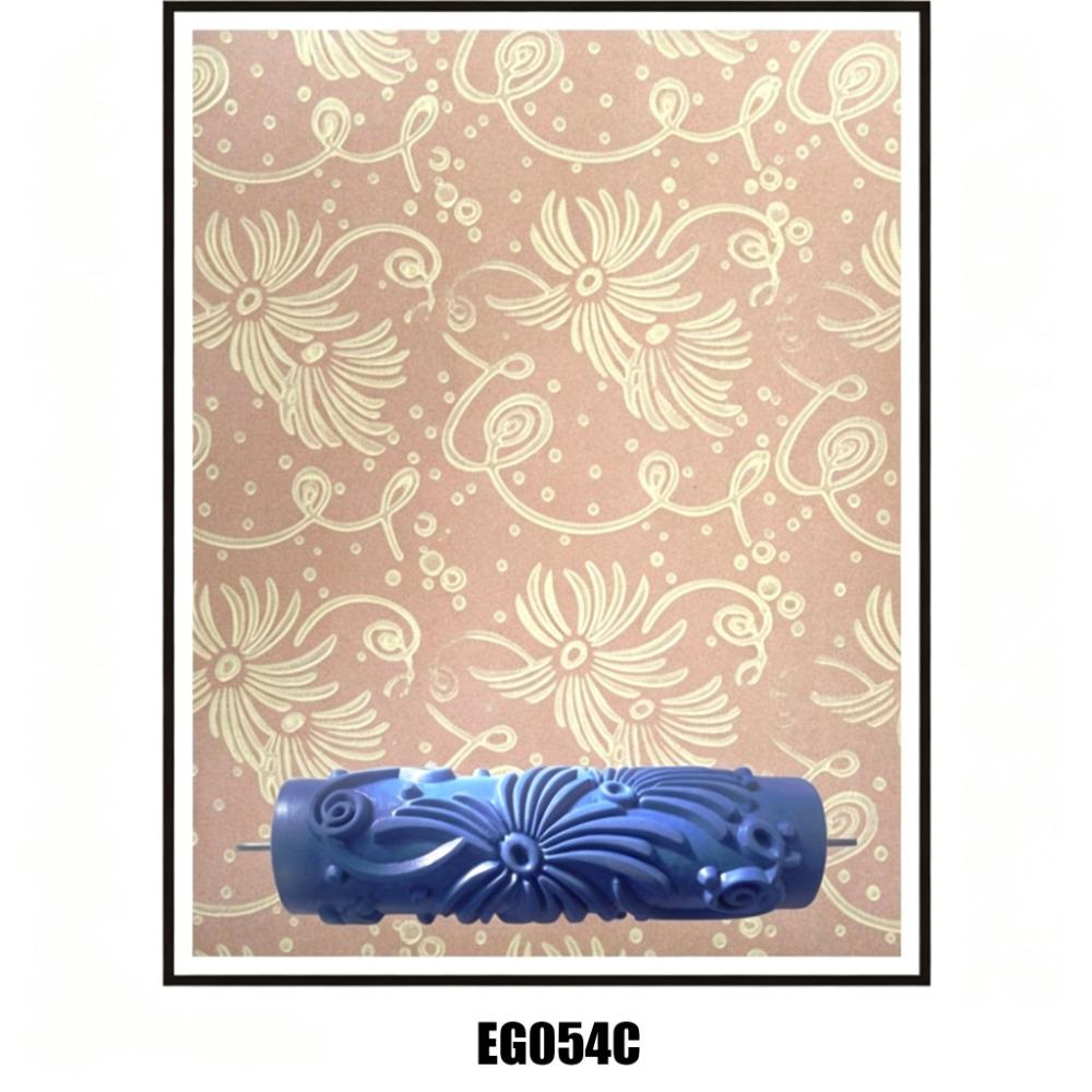 Reusable Patterned Paint Roller Texture Paint Tool Wall Painting Roller Cabinets Painting
