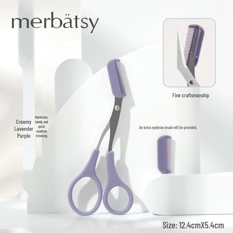 Набор безопасных ножниц для бровей и щеточки для женщин - Идеально подходит для начинающих