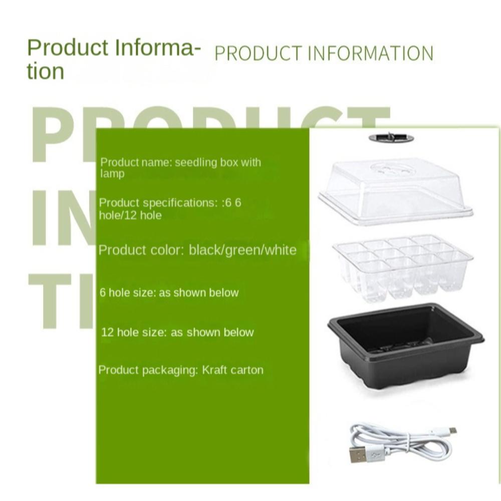 with Ventilation Hole Seed Starter Tray Mini Greenhouse Plant Starter Kit  Garden