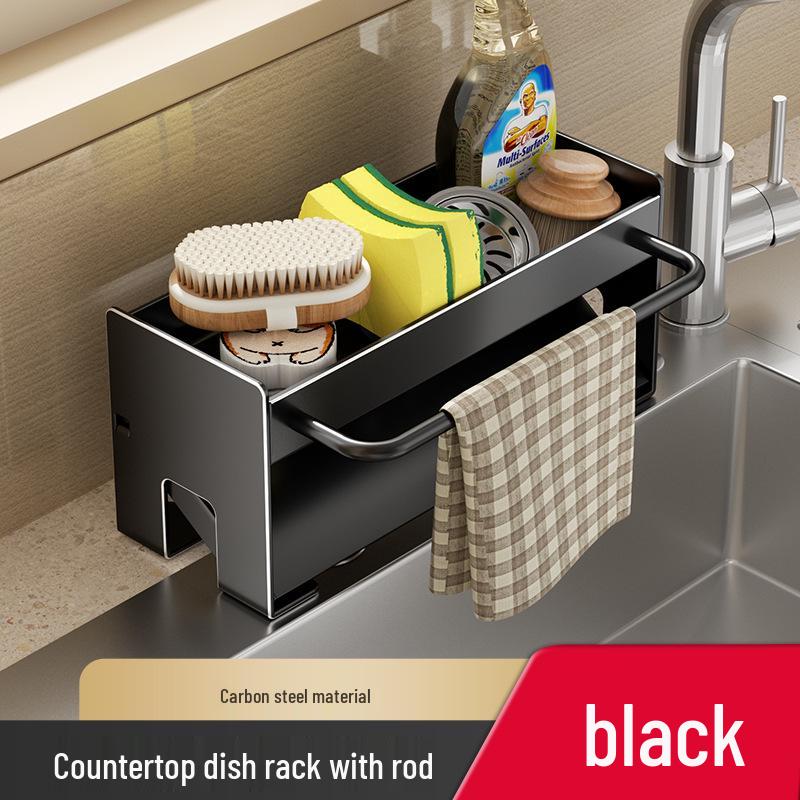 

Multi-Functional Kitchen Storage Rack with Drainage Sponge Holder